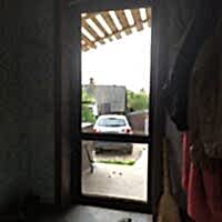 Дверь из оконного профиля с ламинацией