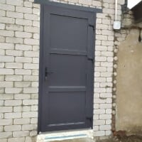 Дверь ПВХ с ламинацией серый антрацит
