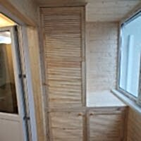 Обшивка балкона вагонкой