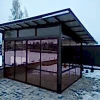 Остекление зоны барбекю