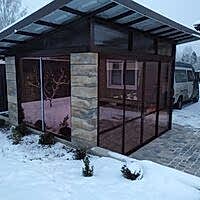 Остекление зоны барбекю