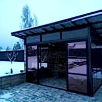Остекление зоны барбекю
