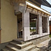 Остекление пристройки к дому